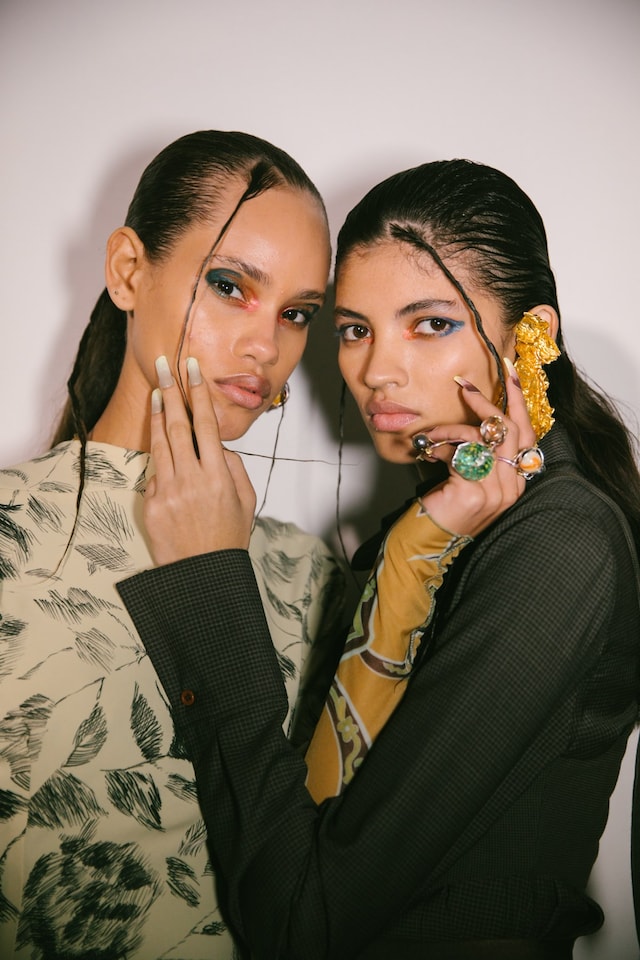 Backstage at the AW20 Charlotte Knowles show womenswear 22 21