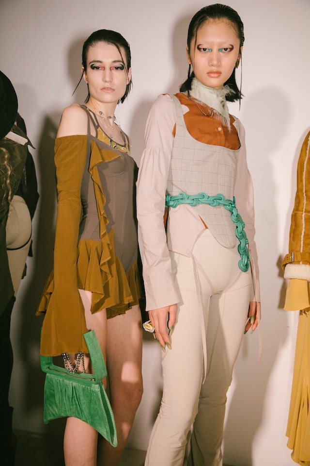 Backstage at the AW20 Charlotte Knowles show womenswear 23 22