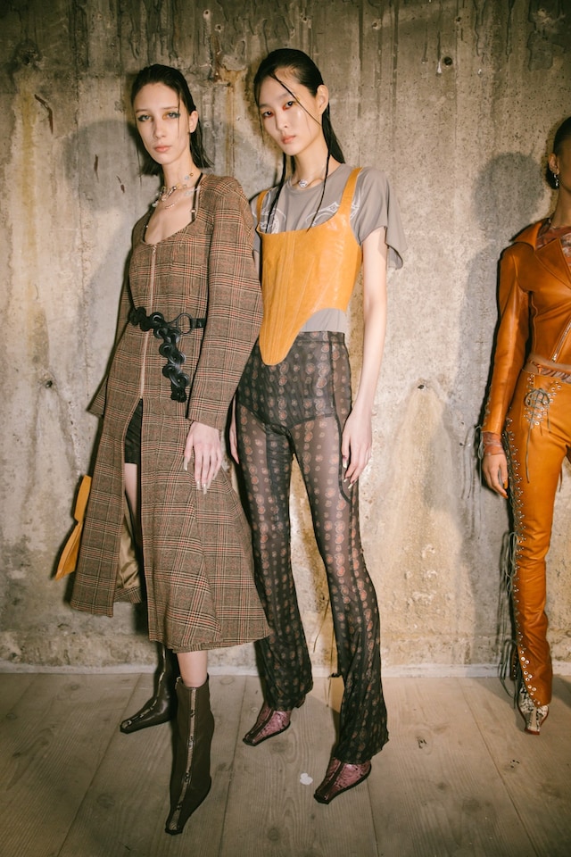 Backstage at the AW20 Charlotte Knowles show womenswear 24 23
