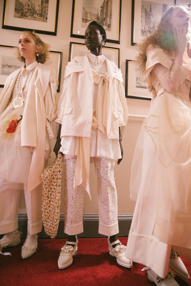 Backstage at the AW20 Simone Rocha fashion show LFW 0
