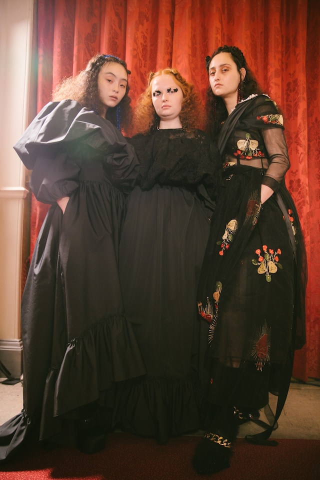Backstage at the AW20 Simone Rocha fashion show LFW 6