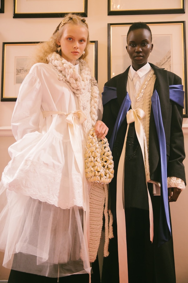 Backstage at the AW20 Simone Rocha fashion show LFW 7