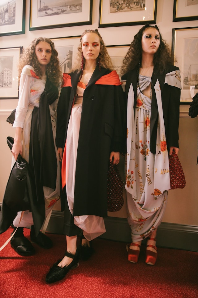 Backstage at the AW20 Simone Rocha fashion show LFW 14