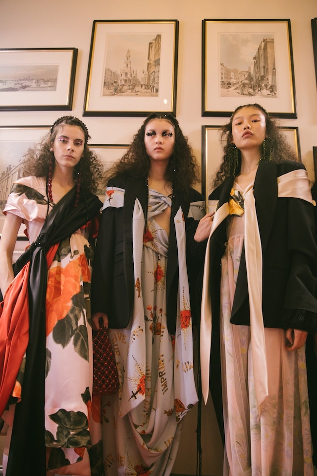 Backstage at the AW20 Simone Rocha fashion show LFW 15