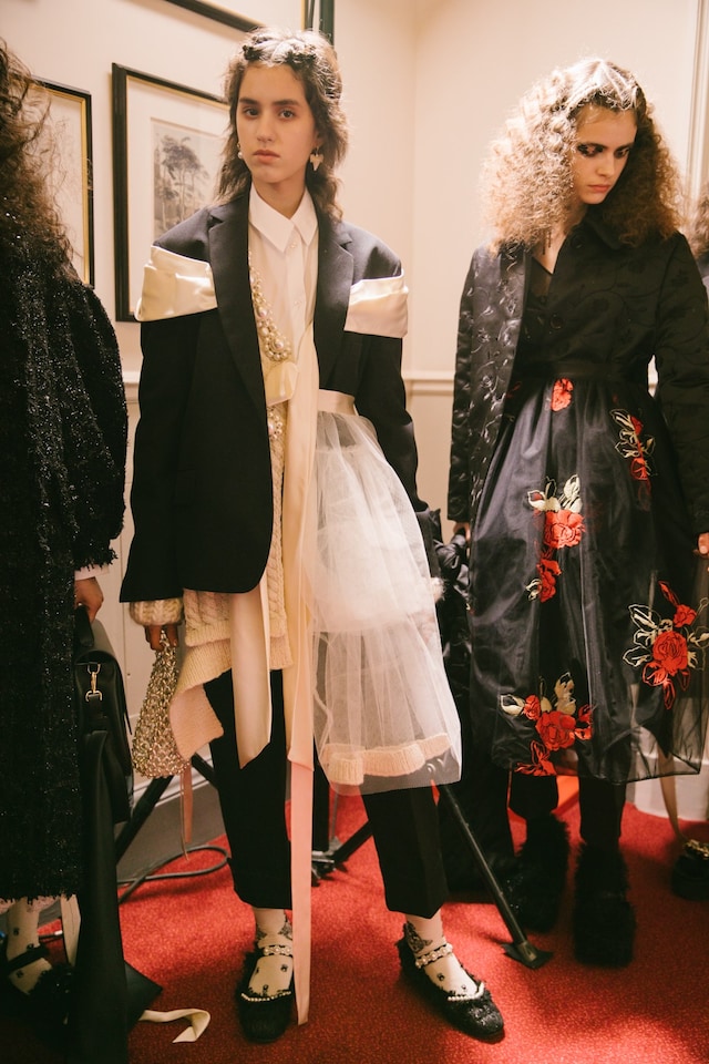 Backstage at the AW20 Simone Rocha fashion show LFW 17