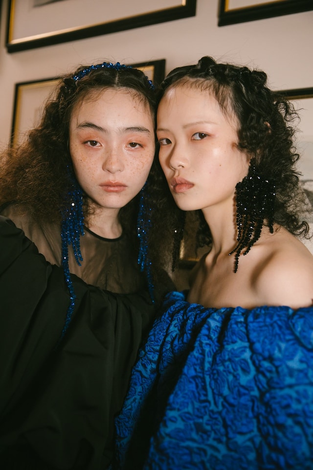 Backstage at the AW20 Simone Rocha fashion show LFW 23