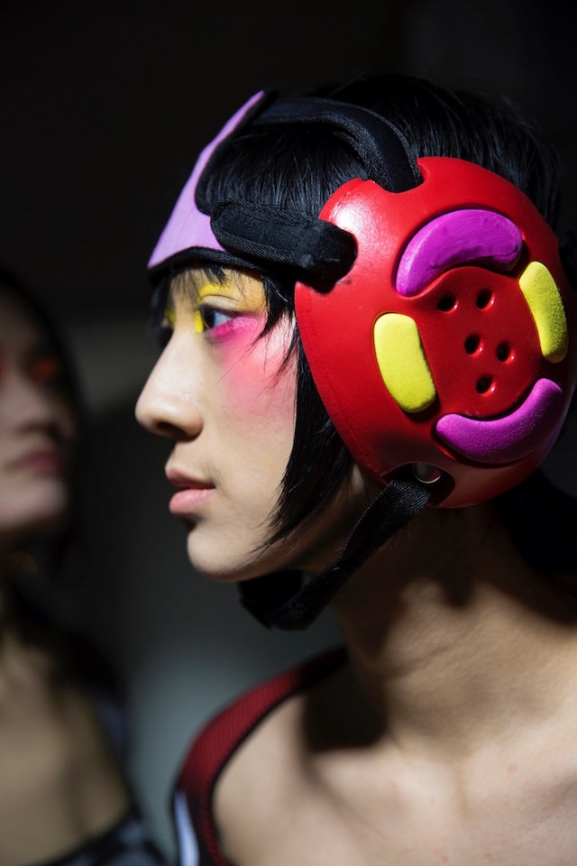 Backstage at the AW20 Central Saint Martins MA fashion show 6