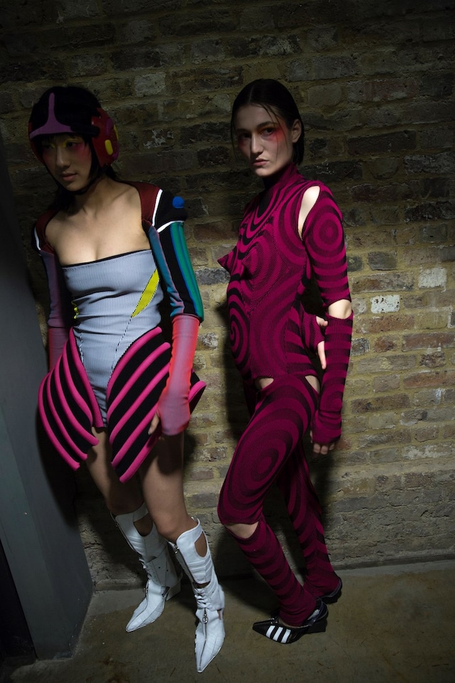Backstage at the AW20 Central Saint Martins MA fashion show 7