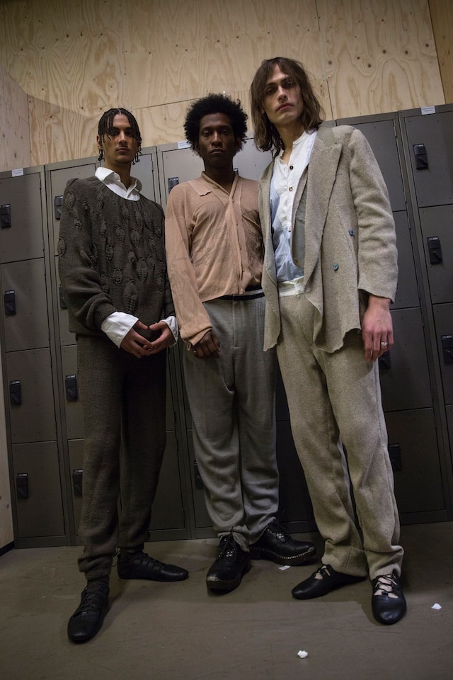 Backstage at the AW20 Central Saint Martins MA fashion show 9