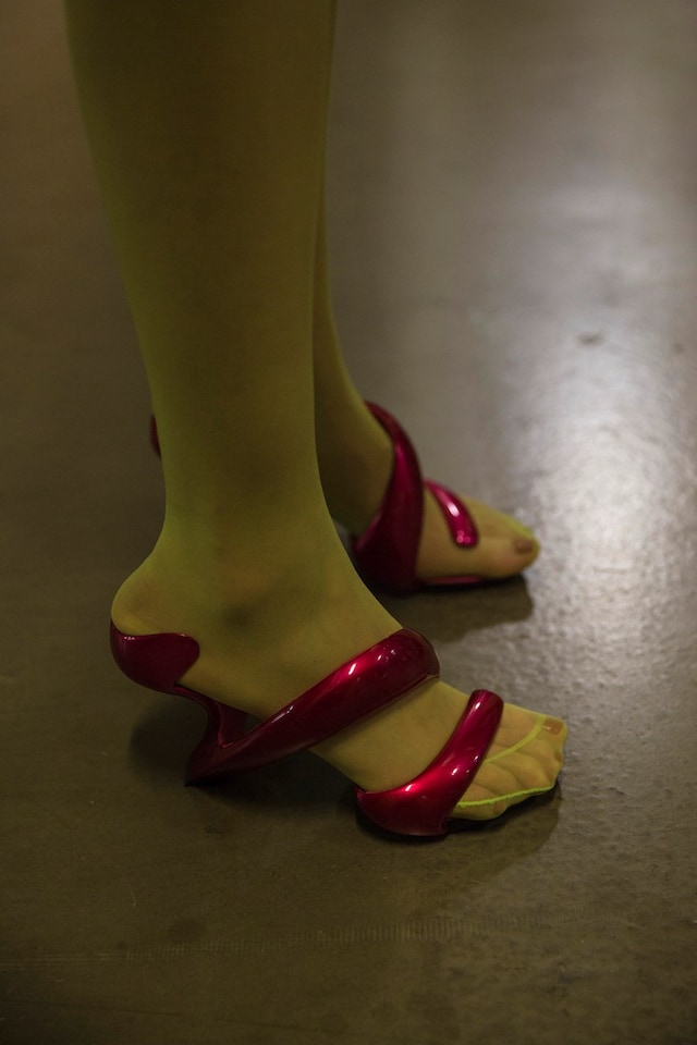 Backstage at the AW20 Central Saint Martins MA fashion show 10