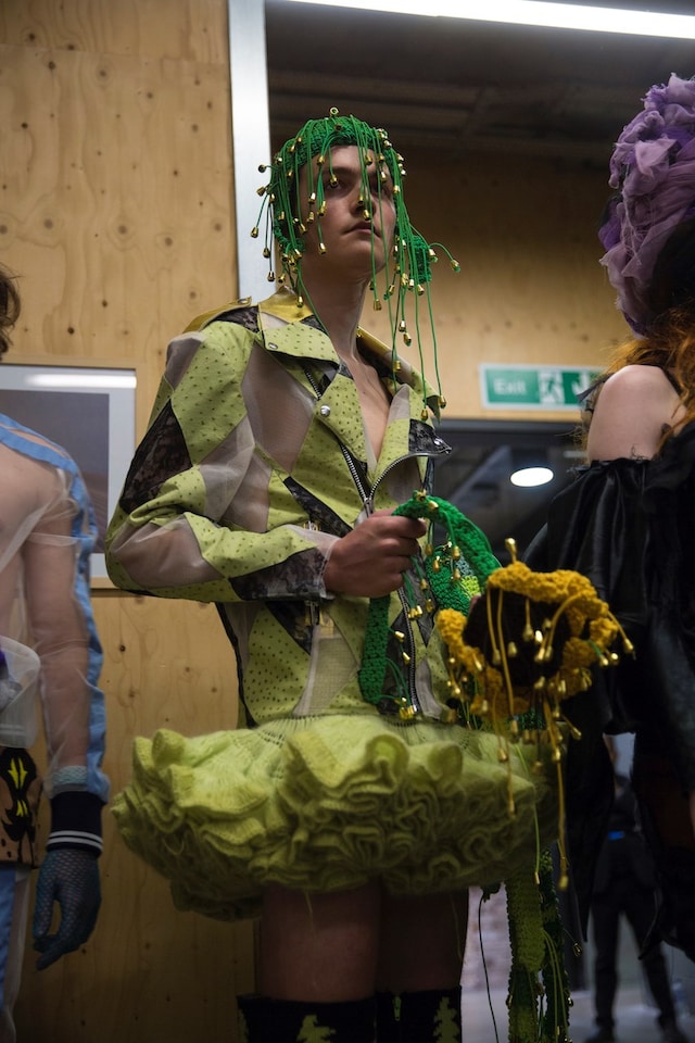 Backstage at the AW20 Central Saint Martins MA fashion show 18