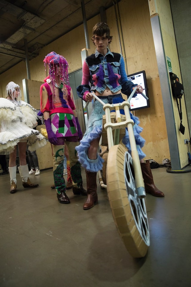 Backstage at the AW20 Central Saint Martins MA fashion show 20