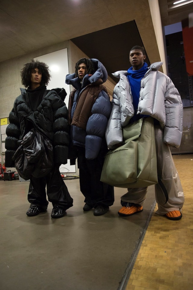 Backstage at the AW20 Central Saint Martins MA fashion show 22