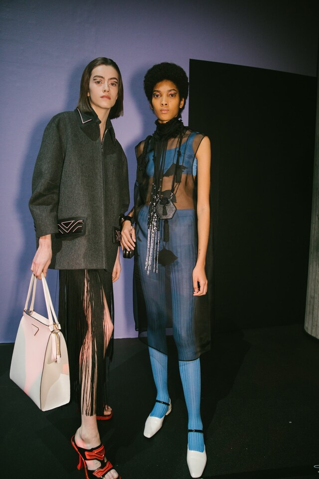 Backstage at the Prada AW20 fashion show Licett Morillo 8 7