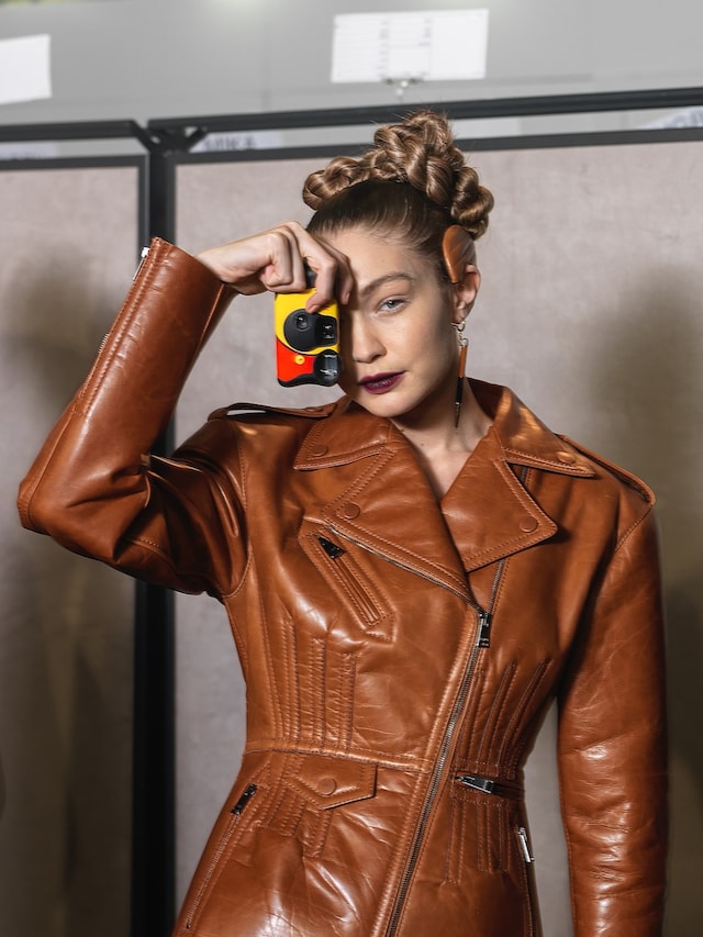 Backstage at the AW20 Fendi fashion show Gigi Hadid 2 1