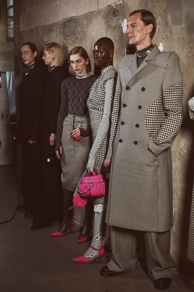 Backstage at the AW20 Marine Serre fashion show 5 4
