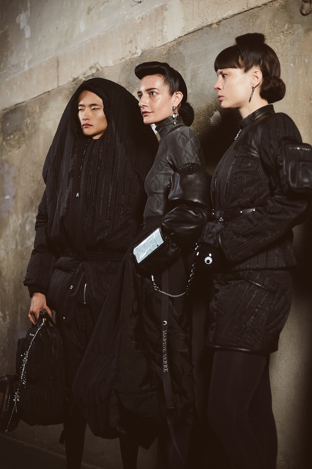 Backstage at the AW20 Marine Serre fashion show 13 12