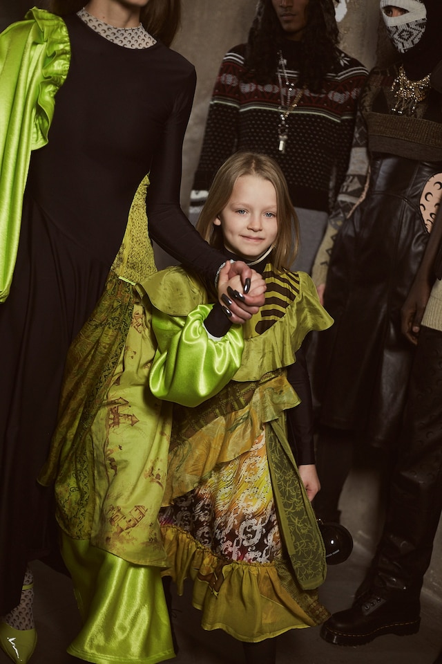 Backstage at the AW20 Marine Serre fashion show 17 16