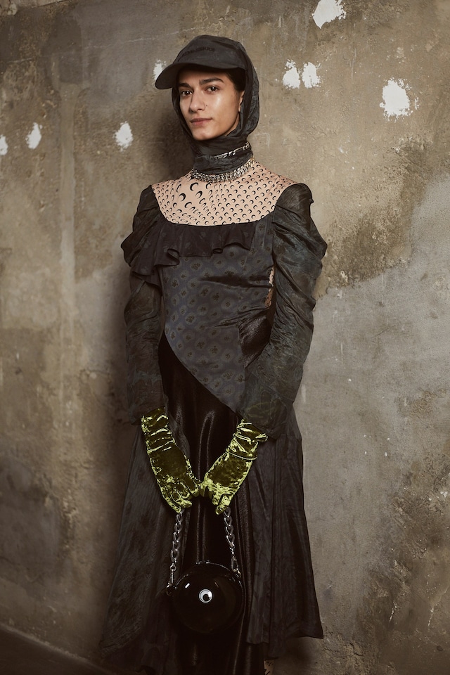 Backstage at the AW20 Marine Serre fashion show 18 17