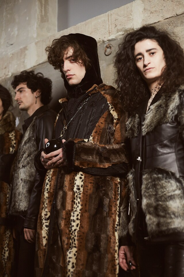 Backstage at the AW20 Marine Serre fashion show 20 19