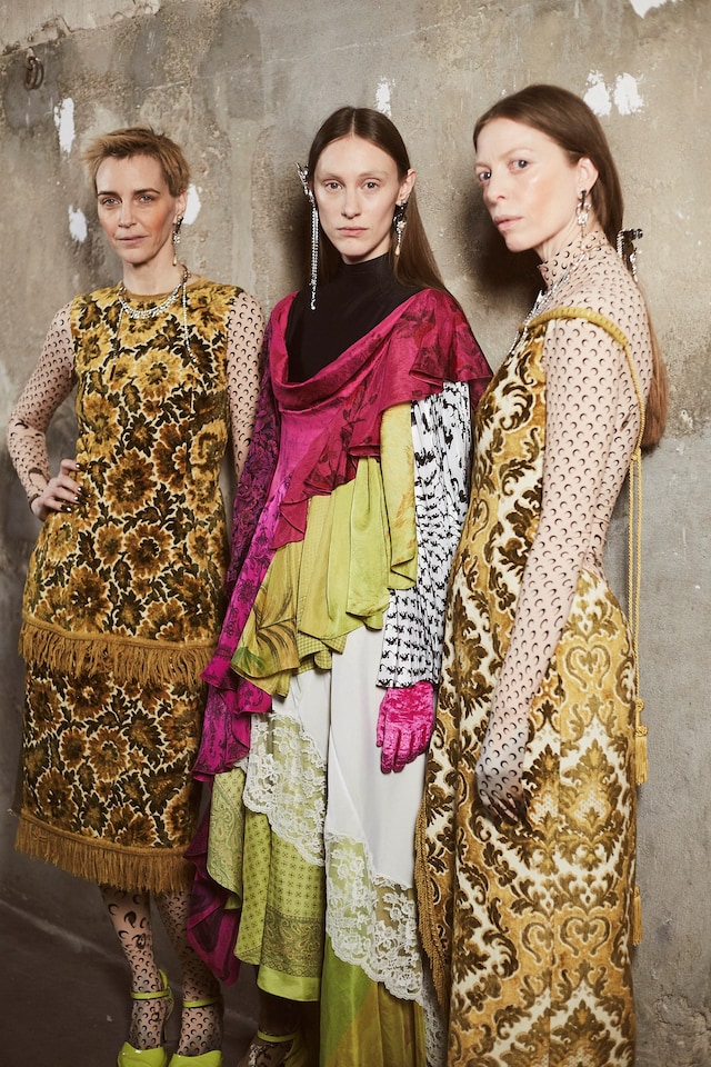 Backstage at the AW20 Marine Serre fashion show 23 22