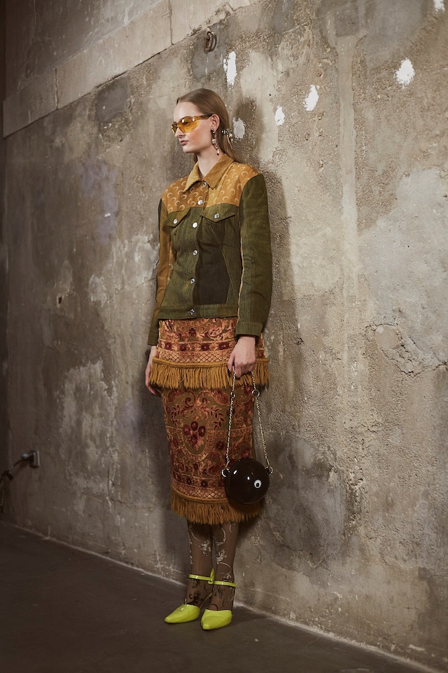 Backstage at the AW20 Marine Serre fashion show 24 23