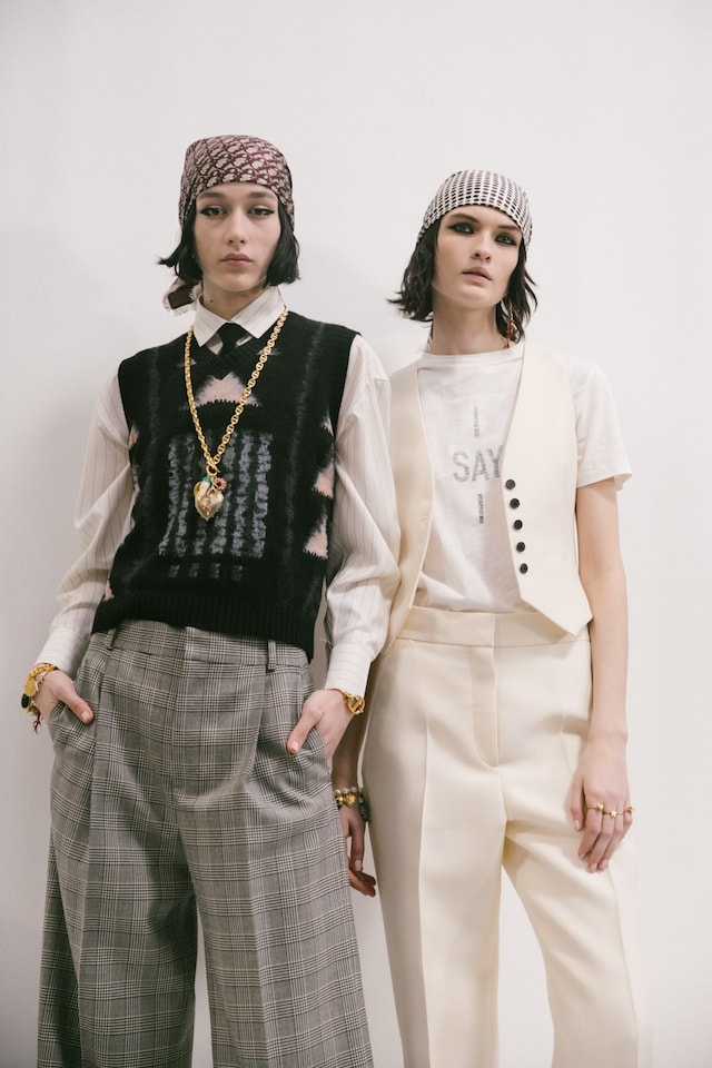 Backstage at the AW20 Dior fashion show 4 3