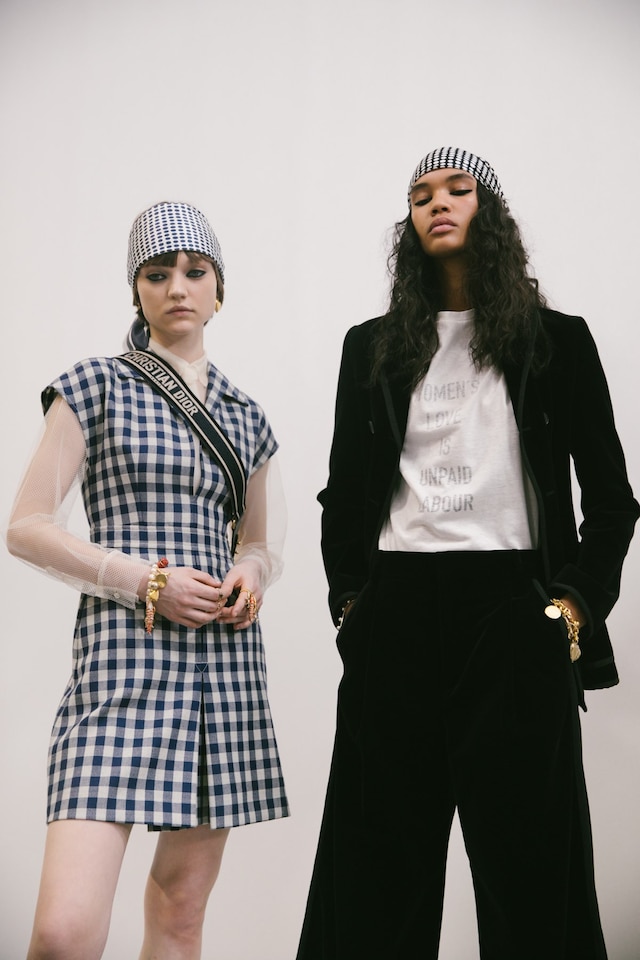 Backstage at the AW20 Dior fashion show 7 6