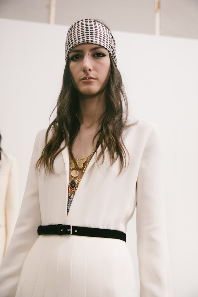 Backstage at the AW20 Dior fashion show 23 22