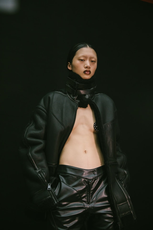 Backstage at the AW20 Mugler fashion show 12 11