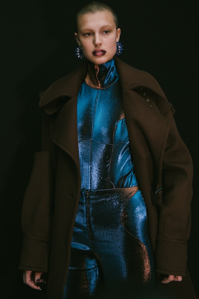 Backstage at the AW20 Mugler fashion show 13 12