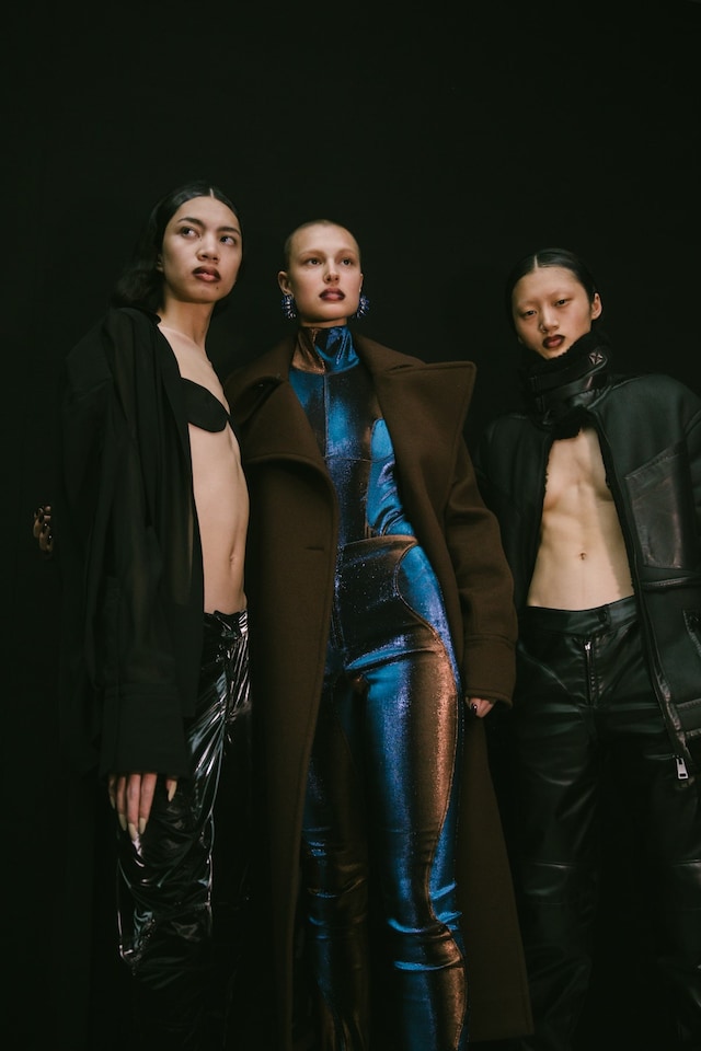Backstage at the AW20 Mugler fashion show 14 13