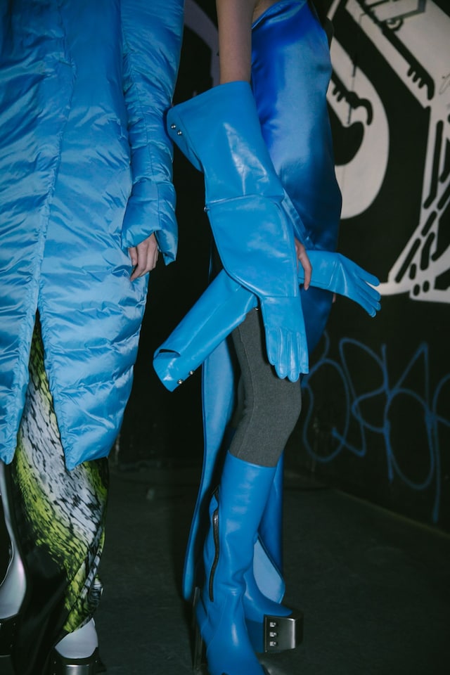 Backstage at the AW20 Rick Owens fashion show 10 9
