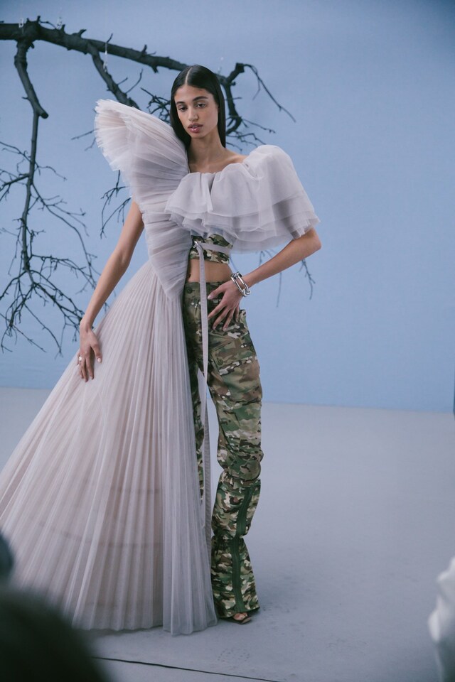 Backstage at the Off-White AW20 fashion show 12 11