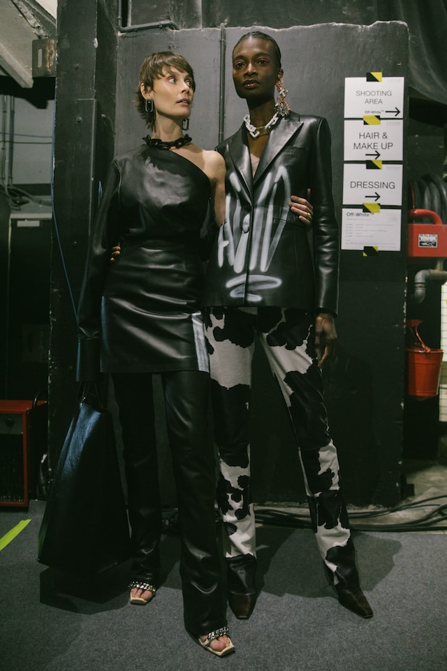 Backstage at the Off-White AW20 fashion show 19 18