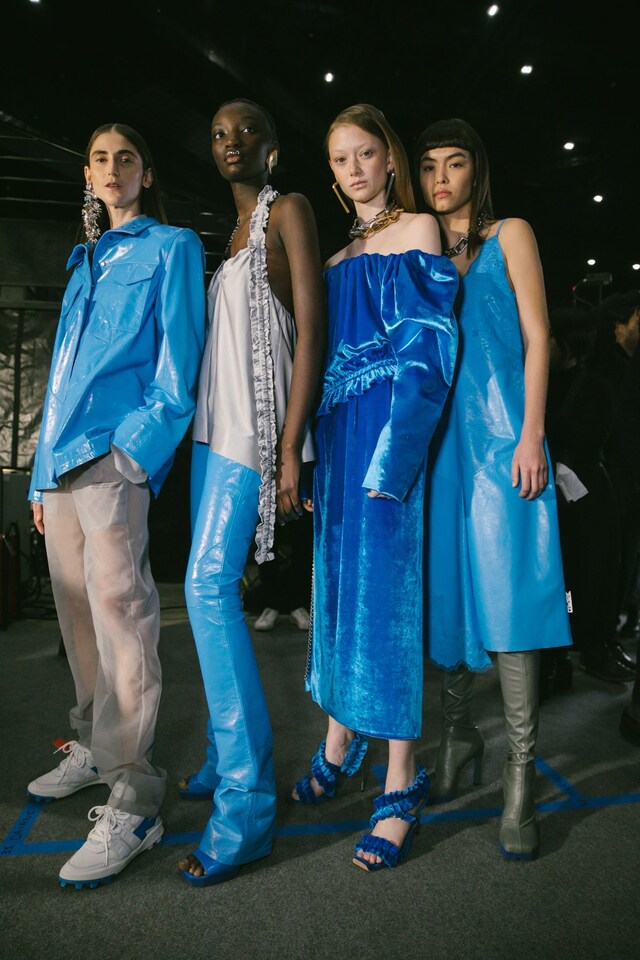 Backstage at the Off-White AW20 fashion show 23 22