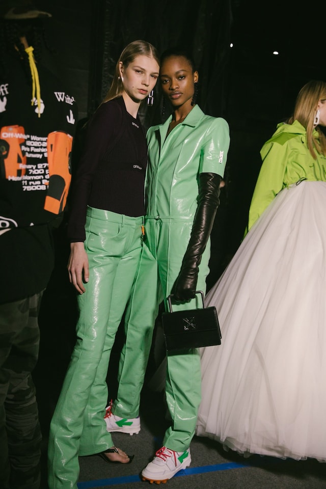 Backstage at the Off-White AW20 fashion show 26 25