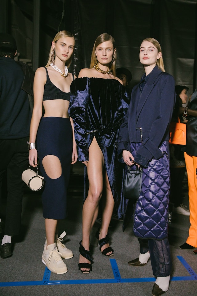 Backstage at the Off-White AW20 fashion show 27 26