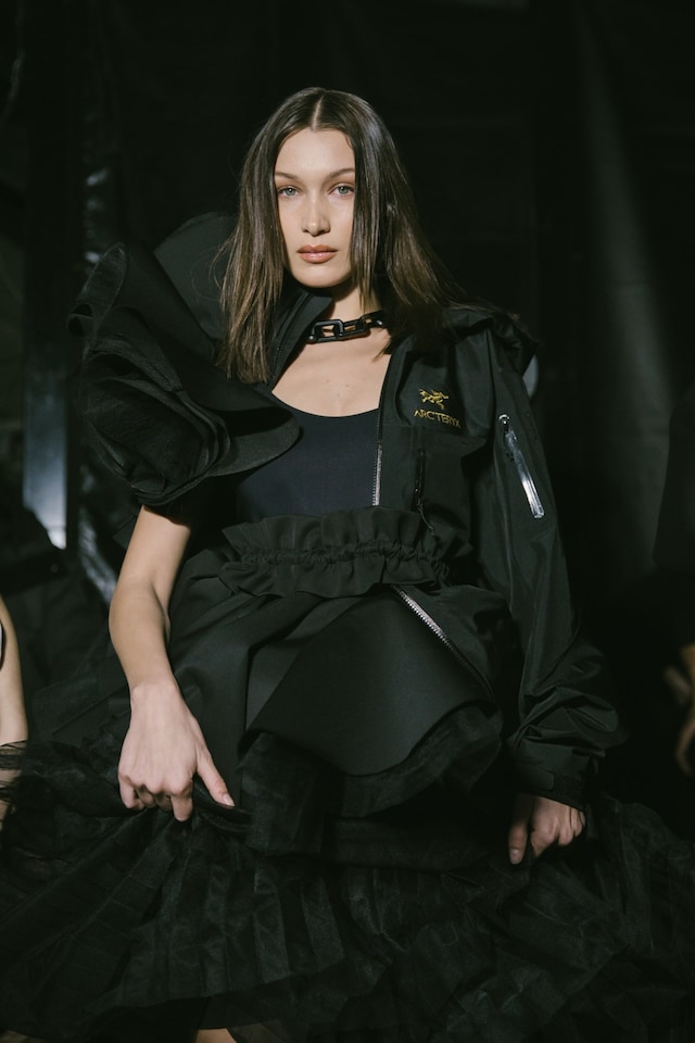 Backstage at the Off-White AW20 fashion show Bella Hadid2 1