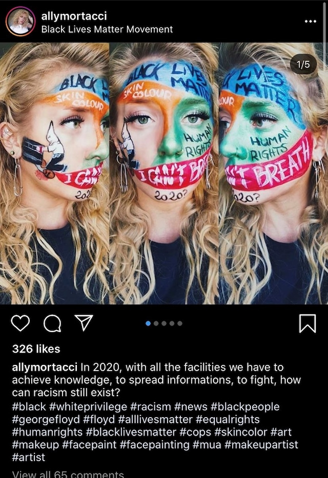 I can't breathe makeup nails George Floyd trend 0