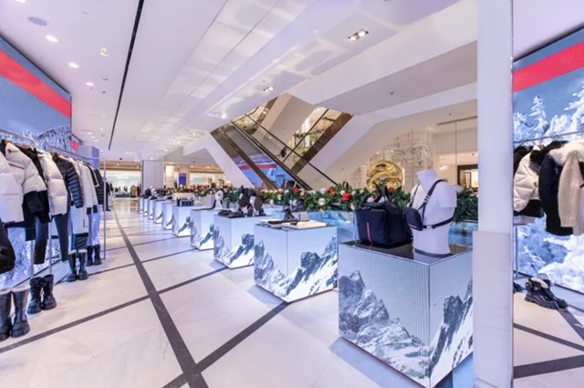 Prada popped up in Selfridges for a wintery takeover