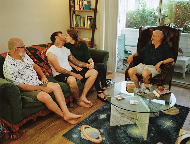 Art and Jim with their son Ethan and his fiancee Rose