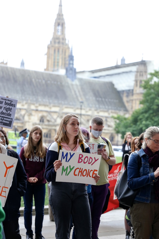 Texas abortion ban protest in London 10 18