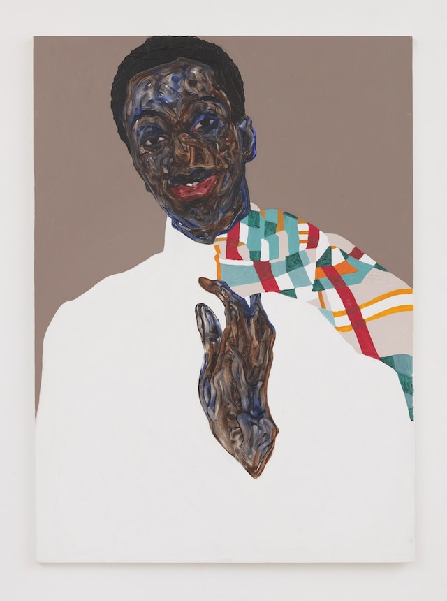 Amoako Boafo, “Multicolored Overcoat” 12