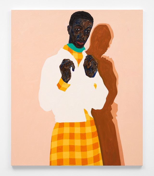 Amoako Boafo, “Turquoise Scarf” (2021)
