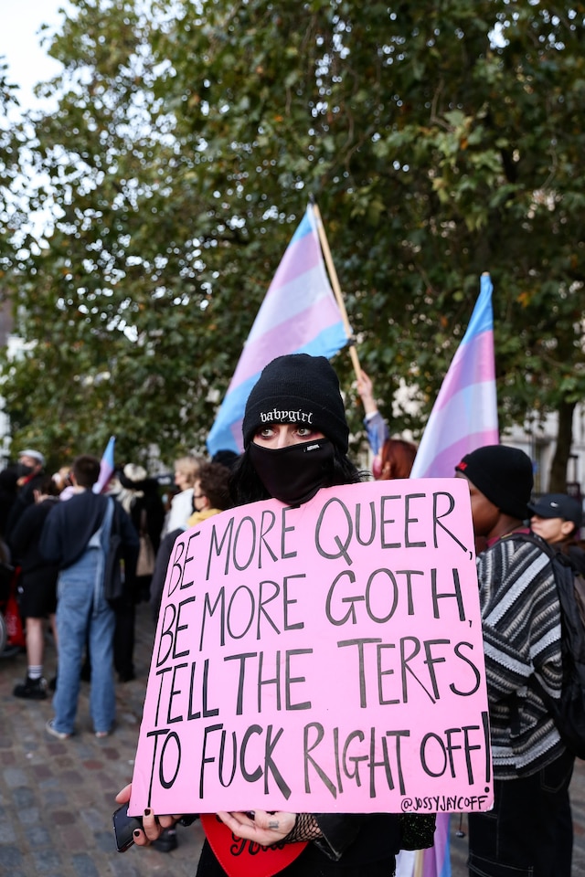 Trans rights protest at the LGB Alliance conference5 5