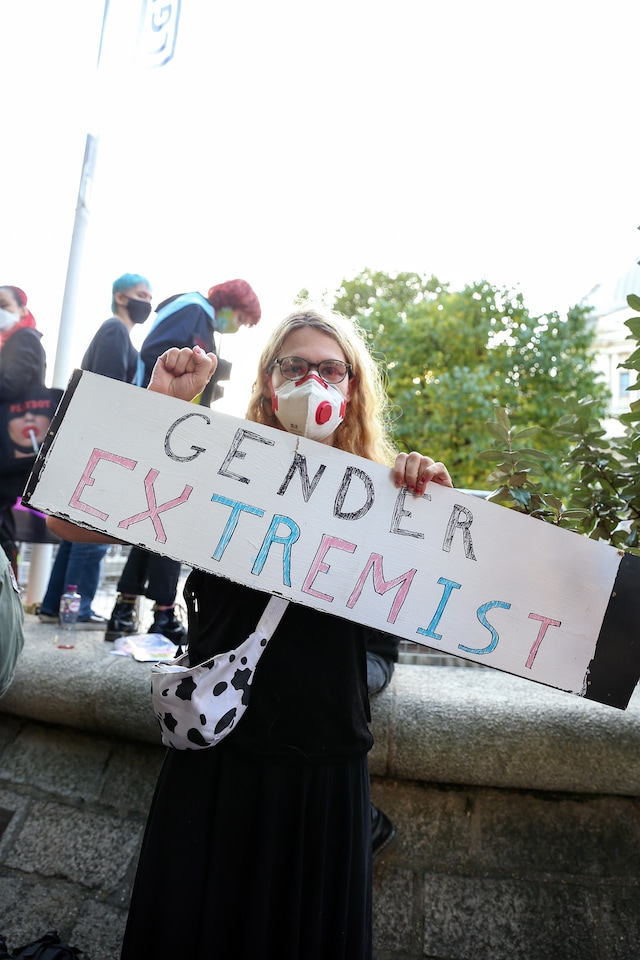 Trans rights protest at the LGB Alliance conference7 7