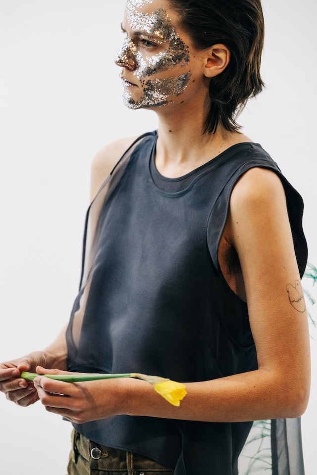 Eckhaus Latta AW22, sequin makeup 0