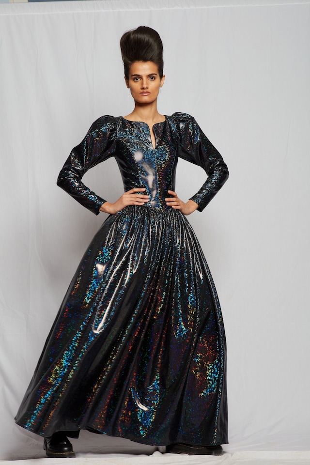 Batsheva Latta AW22, sparkly peasant dress 20