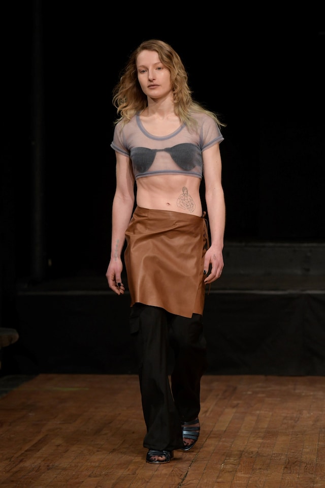 Maryam Nassir Zadeh AW22, sheer top and bra 42